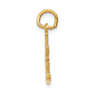 14k Yellow Gold I Love Music Charm C418