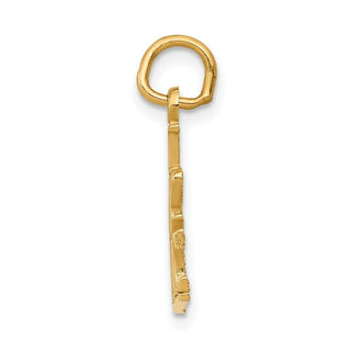 14k Yellow Gold I Love Music Charm C418