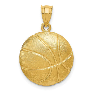 14k Yellow Gold Basketball Pendant C41