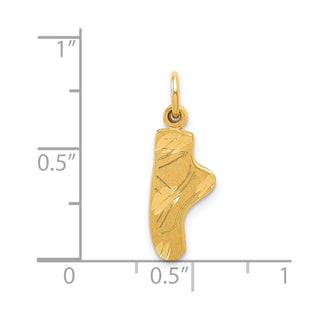 14k Yellow Gold Ballet Slipper Charm
