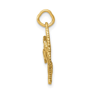 14k Yellow Gold Comb and Scissors Charm C425