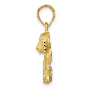 14k Yellow Gold Dog Pendant C43