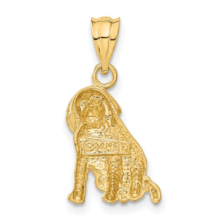 14k Yellow Gold Dog Pendant C43