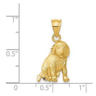 14k Yellow Gold Dog Pendant C43