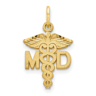 14k Yellow Gold M.D. Caduceus Charm
