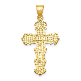 14k Yellow Gold Passion Cross Pendant C4331