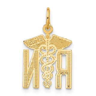 14k Yellow Gold RN Nurse Charm C435