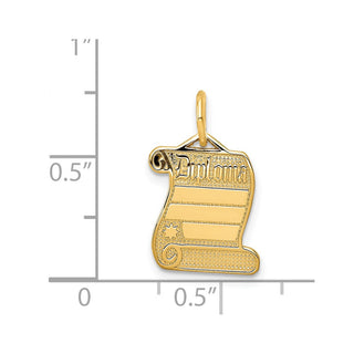 14k Yellow Gold Diploma Charm
