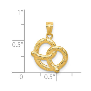 14k Yellow Gold Pretzel Pendant