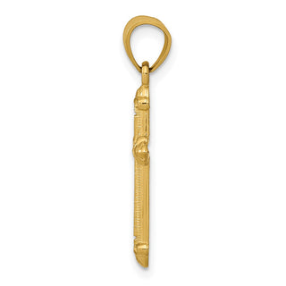 14k Yellow Gold Passion Cross Pendant C4474
