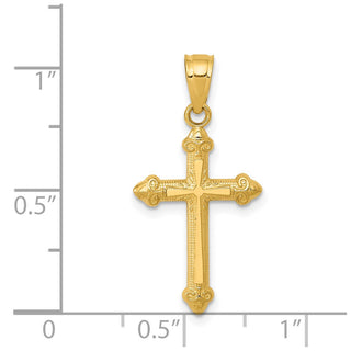 14k Yellow Gold Passion Cross Pendant C4474