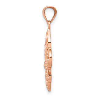 14K Rose Gold Fleur De Lis Pendant