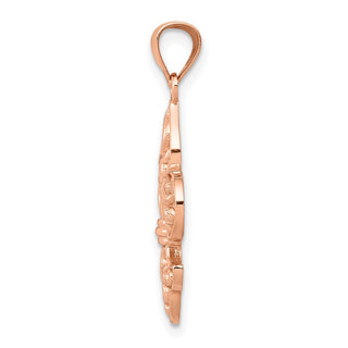 14K Rose Gold Fleur De Lis Pendant