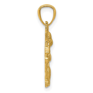 14K Yellow Gold Textured Koala Pendant