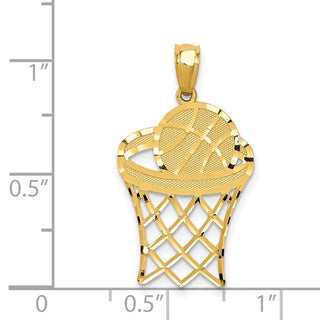 14k Yellow Gold Basketball Pendant C4504