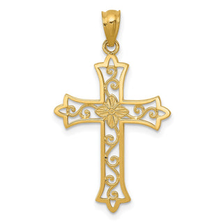 14k Yellow Gold Cross Pendant C4510