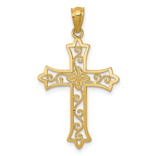 14k Yellow Gold Cross Pendant C4510