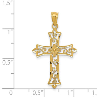 14k Yellow Gold Cross Pendant C4510