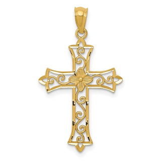 14k Yellow Gold Cross Pendant C4510