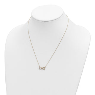 14k Yellow Gold Polished Infinity w/Heart Necklace