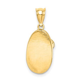 14k Yellow Gold Polished 3D Baby Shoe Pendant