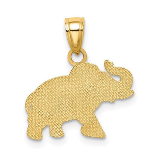 14k Yellow Gold Elephant Pendant