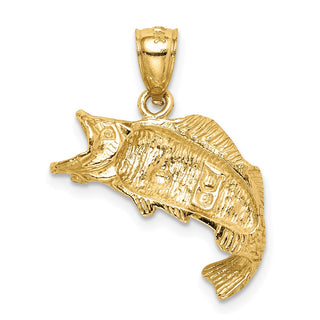14k Yellow Gold Fish Pendant C4587