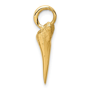 14k Yellow Gold Shark Tooth Charm