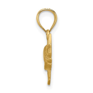 14k Yellow Gold Diamond-Cut Sailfish Pendant
