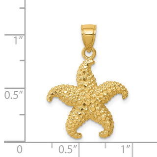 14k Yellow Gold Starfish Pendant C4610
