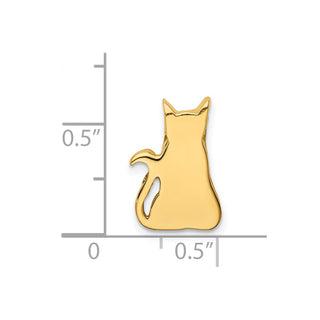 14k Yellow Gold Cat Slide