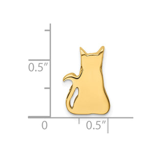 14k Yellow Gold Cat Slide