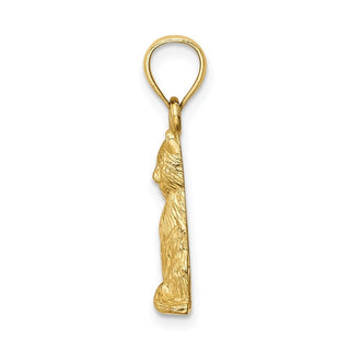 14k Yellow Gold Cat Pendant