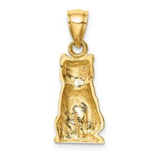 14k Yellow Gold Cat Pendant