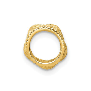 14k Yellow Gold Polished Starfish Slide