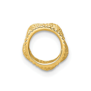 14k Yellow Gold Polished Starfish Slide