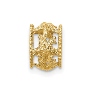 14k Yellow Gold Polished Starfish Slide