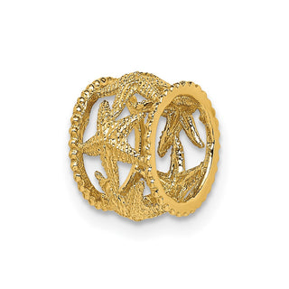 14k Yellow Gold Polished Starfish Slide
