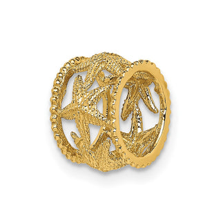 14k Yellow Gold Polished Starfish Slide