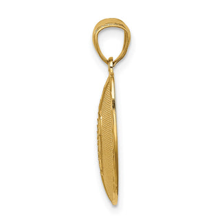 14k Yellow Gold Football Pendant C4689