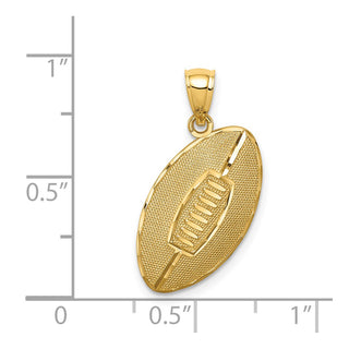 14k Yellow Gold Football Pendant C4689