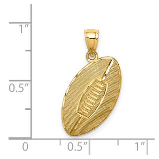 14k Yellow Gold Football Pendant C4689