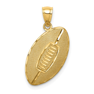 14k Yellow Gold Football Pendant C4689
