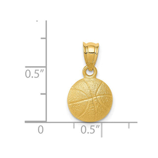 14k Yellow Gold Basketball Pendant C47