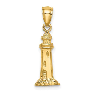 14k Yellow Gold Lighthouse Pendant C4727