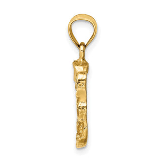 14k Yellow Gold Nugget Pendant