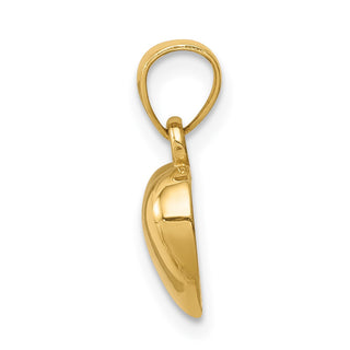 14k Yellow Gold Polished One-Sided Heart Pendant