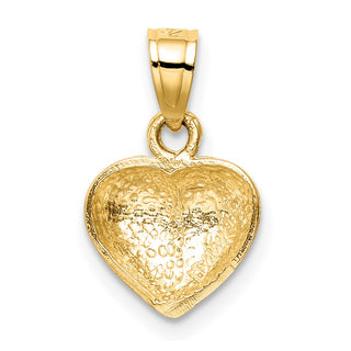 14k Yellow Gold Polished One-Sided Heart Pendant
