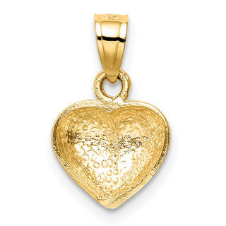 14k Yellow Gold Polished One-Sided Heart Pendant