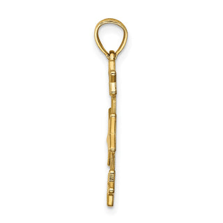 14k Yellow Gold Diamond-Cut Stars Pendant